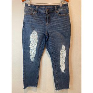 Inc Jeans Distressed Skinny Leg Curvy Fit Jean